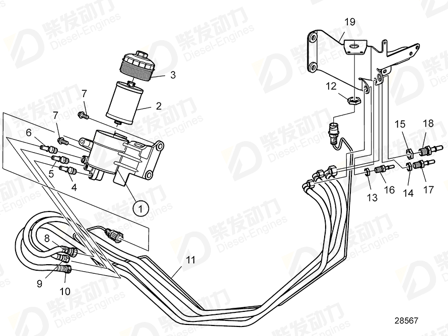 volvo penta Adapter 22249775 Drawing volvo penta Adapter 22249775 Drawing